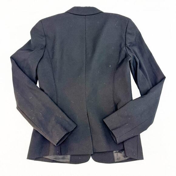 Reiss Black Wool Blazer 1-Button Structured Jacket Size 6 - Picture 4 of 5